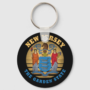 NEW JERSEY GARDEN STAAT FLAG SCHLÜSSELANHÄNGER