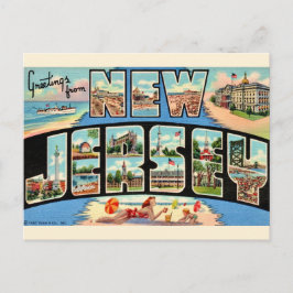 New Jersey Greetings Vintag Postcard Postkarte
