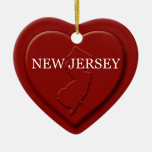 New Jersey Herz Karte Weihnachtsschmuck
