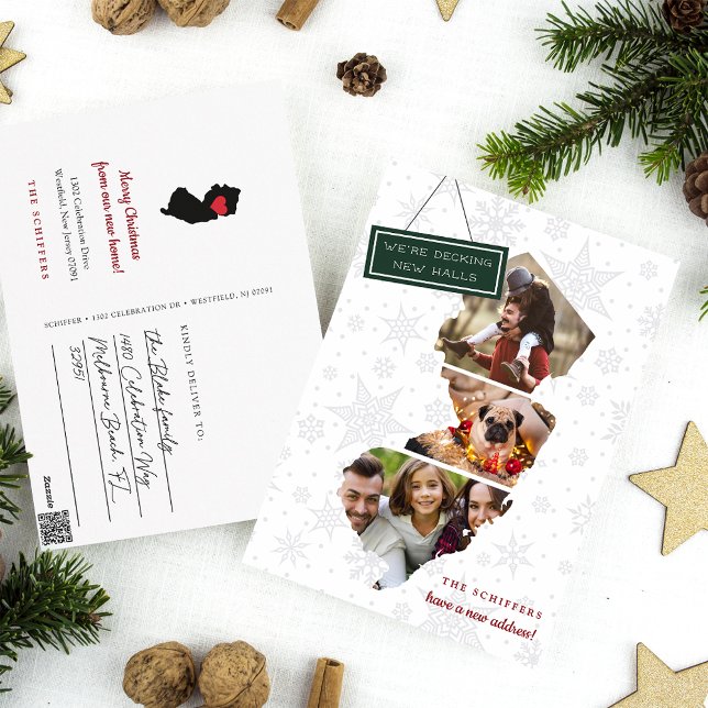 New Jersey Holiday Moving Ankündigung Postkarte (Von Creator hochgeladen)