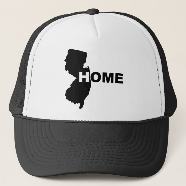 New Jersey Home Away From State Ball Cap Hat Truckerkappe (Vorderseite)
