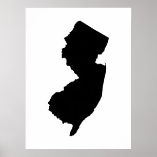 New Jersey in Schwarz und Weiß Poster
