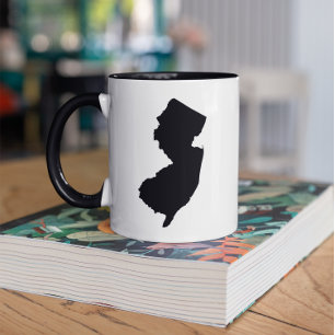 New Jersey in Schwarz und Weiß Tasse