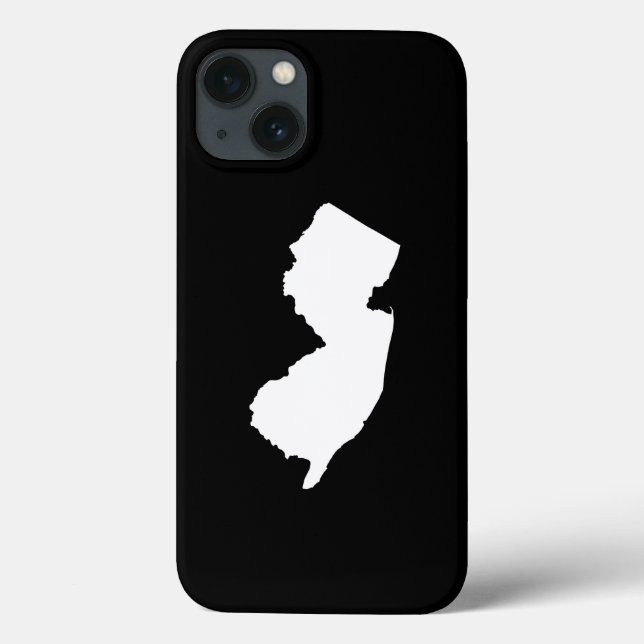 New Jersey in Weiß und Schwarz Case-Mate iPhone Hülle (Rückseite)