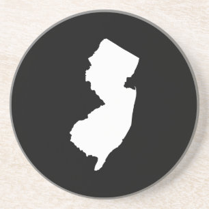 New Jersey in Weiß und Schwarz Untersetzer