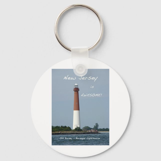 New Jersey ist Phantastisch - Barnegat Lighthouse Schlüsselanhänger (Vorderseite)