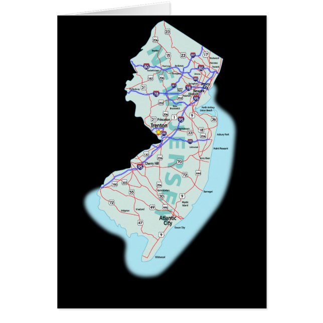 New Jersey Karte (Vorne)