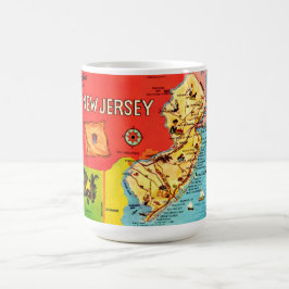 New-Jersey-Karte der Strände Kaffeetasse
