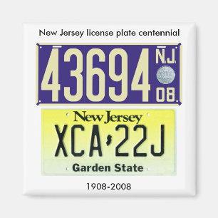 New-Jersey Kfz-KennzeichenCentennial Magnet