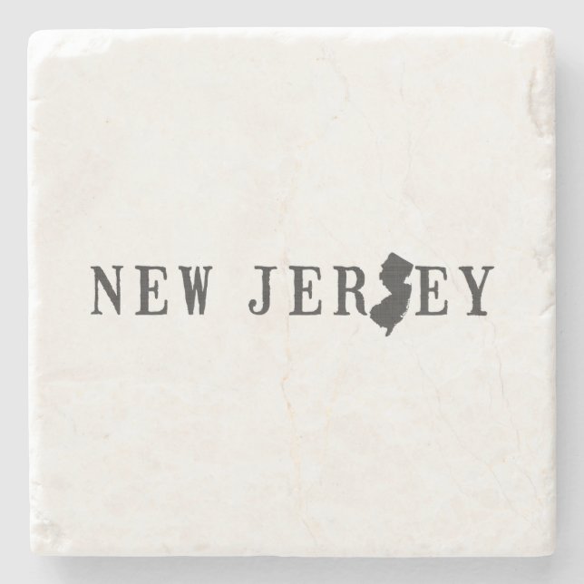 New Jersey Letter Jersian Garden Staat Word Art Steinuntersetzer (Vorderseite)