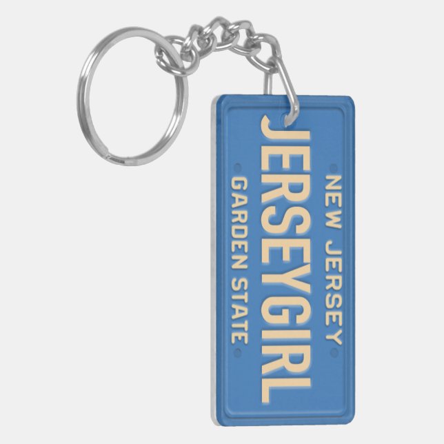 New Jersey License Plate Custom Keychain V5 (Devant gauche)