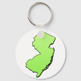 New Jersey Light Green Kontur Schlüsselanhänger