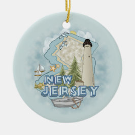 New Jersey Lighthouse-Ornament Keramik Ornament