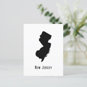 New Jersey Map - Black and White Modern New Jersey Postkarte