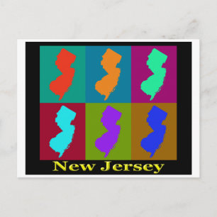 New Jersey Map Postkarte