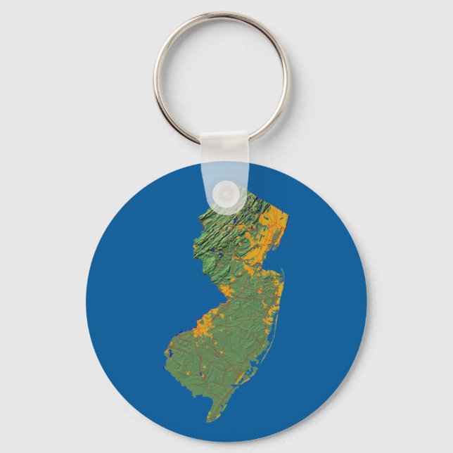 New Jersey Map Schlüsselanhänger (Vorderseite)