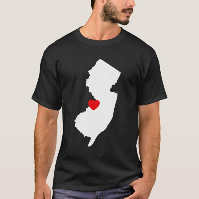 New Jersey mit Red Heart T-Shirt (Vorderseite)