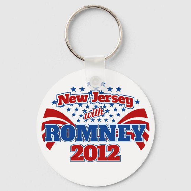 New Jersey mit Romney 2012 Schlüsselanhänger (Vorderseite)