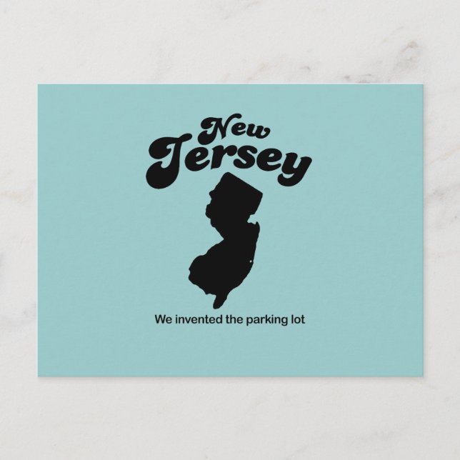 New Jersey Motto - Wir erfanden den Parkplatz Postkarte (Vorderseite)