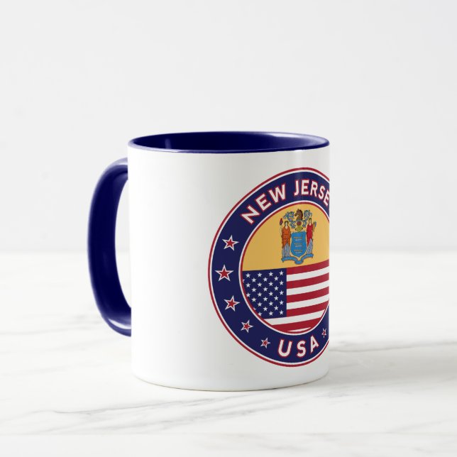 New Jersey, New Jersey-Aufkleber, Handy-Gehäuse, T Tasse (Vorderseite Links)