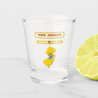NEW JERSEY, NEW JERSEY MAP, USA. SAMER BRASIL SCHNAPSGLAS