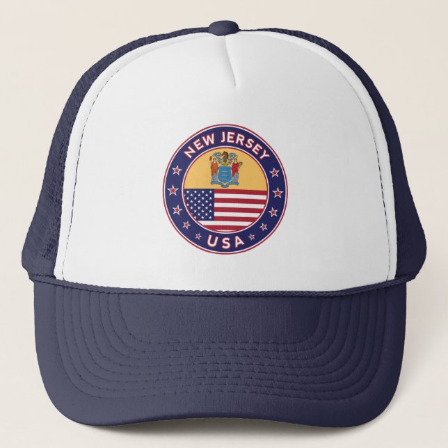 New Jersey, New Jersey T - Shirt, Truckerkappe (Vorderseite)