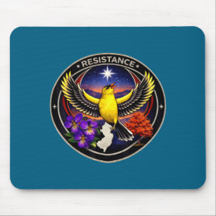 New Jersey NJ Rebel Bird Alliance Resistance König Mousepad
