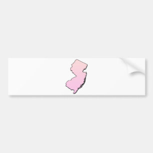 New Jersey Pink-Kontur Autoaufkleber