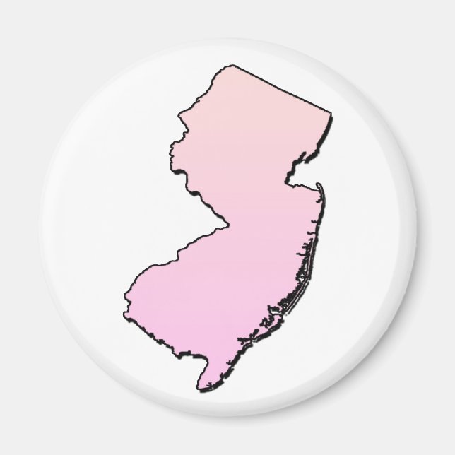 New Jersey Pink-Kontur Magnet (Vorne)