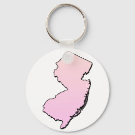 New Jersey Pink Outline Schlüsselanhänger