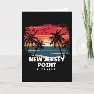 New Jersey Point Pleasant Surfer Palme So Karte
