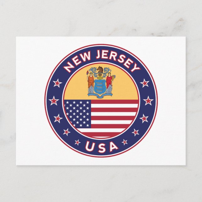 New Jersey Postkarte (Vorderseite)
