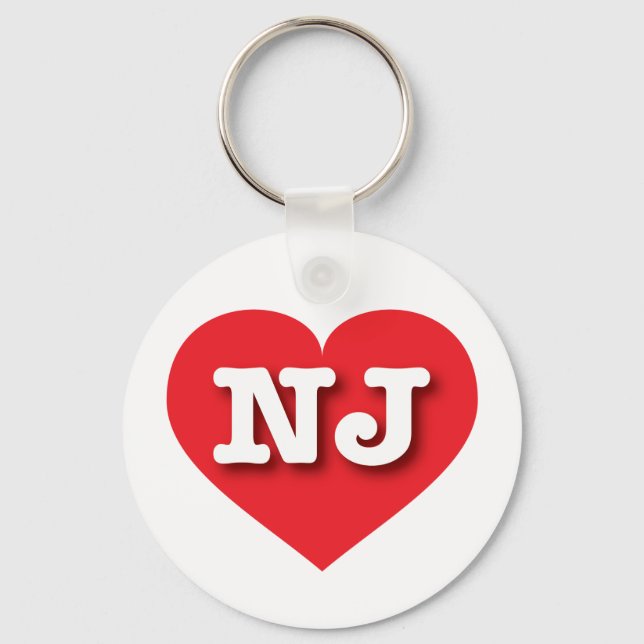 New Jersey Red Heart - I Liebe NJ Schlüsselanhänger (Vorderseite)