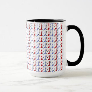 New-Jersey rote, weiße u. blaue Wecker-Tasse Tasse