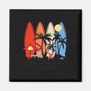 New Jersey Seaside Heights Retro-Surfbrett Vintage Magnet