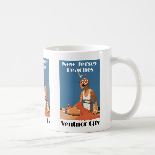 New-Jersey setzt ~ Ventnor Stadt auf den Strand Kaffeetasse (Rechts)