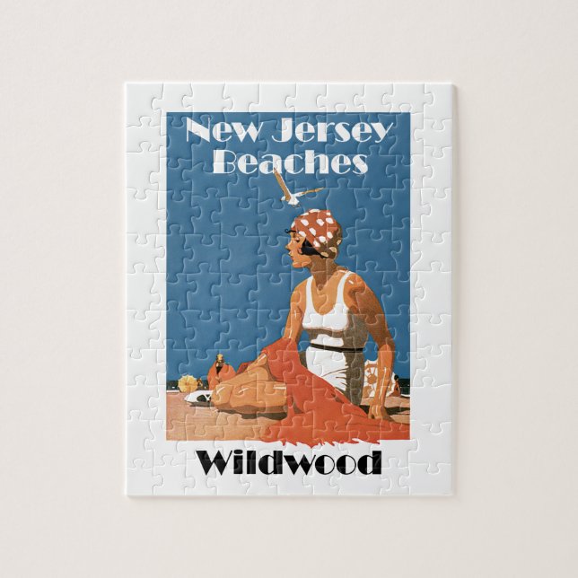 New-Jersey setzt ~ Wildwood auf den Strand (Vertikal)