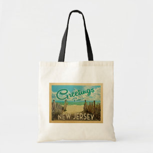 New Jersey Shore Beach Vintage Travel Tragetasche