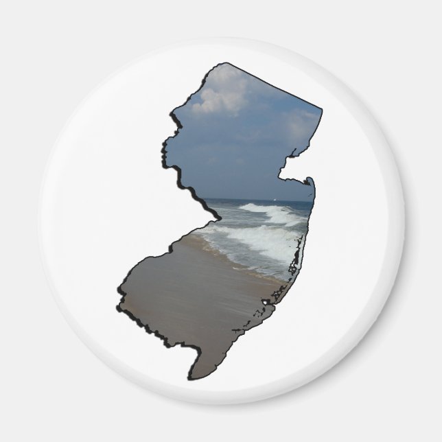 New Jersey Shore Staat Kontur Magnet (Vorne)