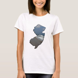 New Jersey Shore Staat Kontur T-Shirt