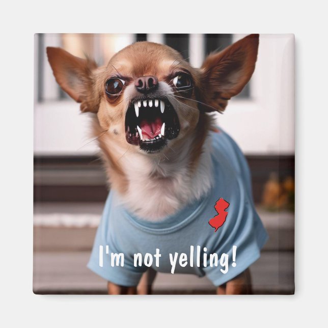 NEW JERSEY SPASS CHIHUAHUA KÜHLSCHRANK MAGNET (Vorne)