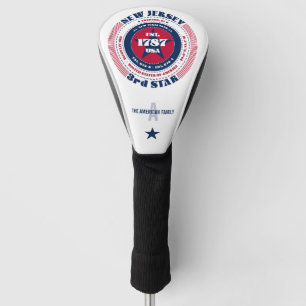 New Jersey Staat Circle Custom Golf Head Cover Headcover