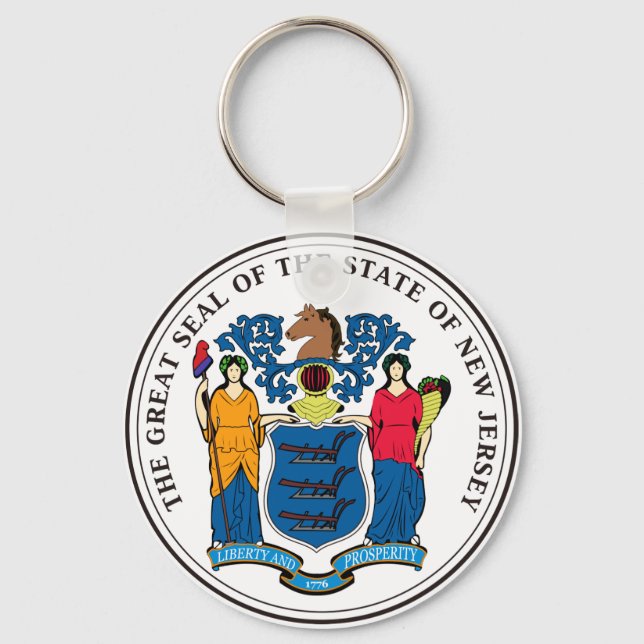 New Jersey Staat Siegel Schlüsselanhänger (Vorderseite)