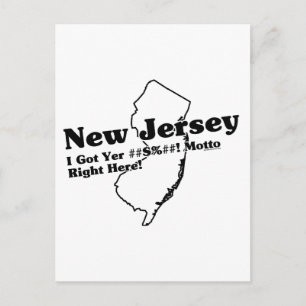 New Jersey Staat Slogan Postkarte