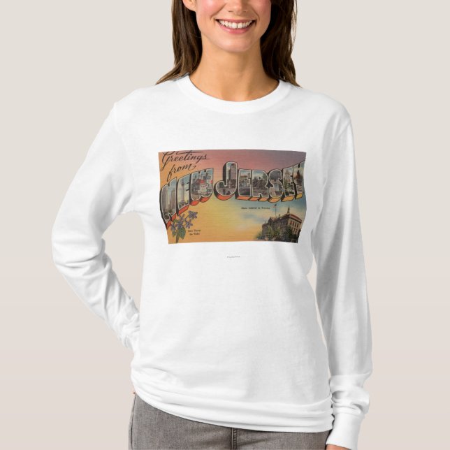 New-Jersey (Staats-Hauptstadt/Blume) T-Shirt (Vorderseite)