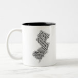 New-Jersey Staats-Wort-Wolke Zweifarbige Tasse<br><div class="desc">New-Jersey Staats-Wort-Wolke</div>