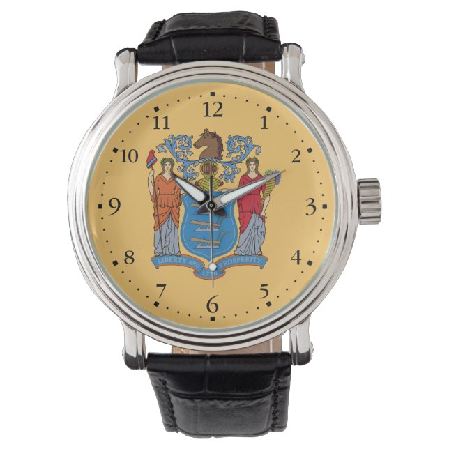 New Jersey State Flag Armbanduhr (Vorderseite)
