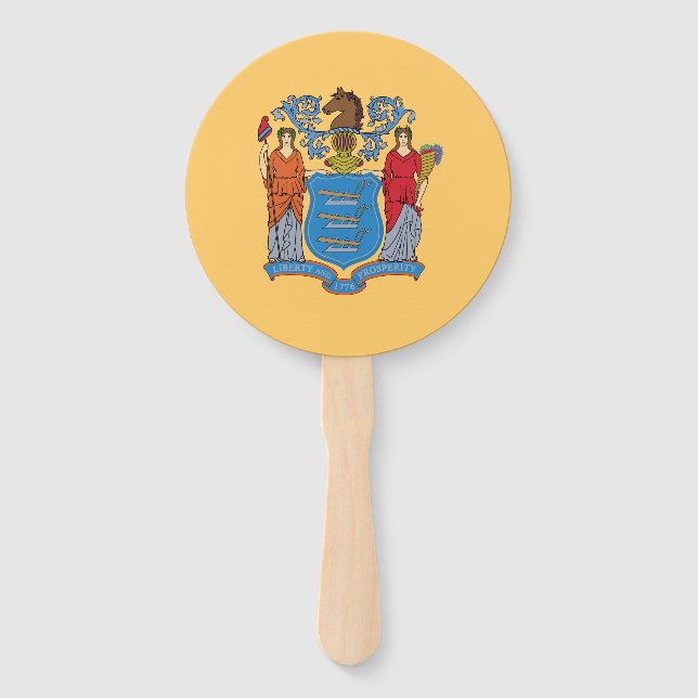 New Jersey State Flag Fächer (Vorderseite)