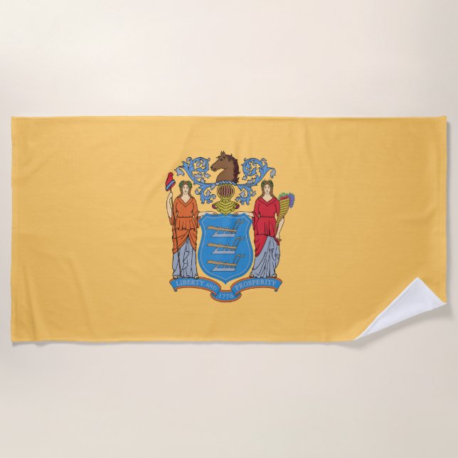 New Jersey State Flag Strandtuch (Vorderseite)
