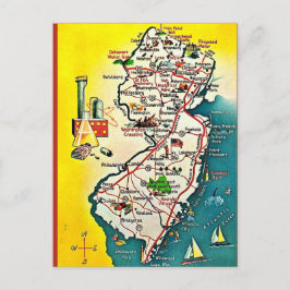 New Jersey State Vintage Postcard Postkarte